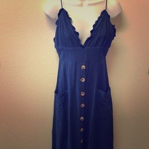 Lulus Navy Sundress w/pockets